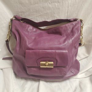 Coach 14783  Kristin Leather Hobo in Raisin